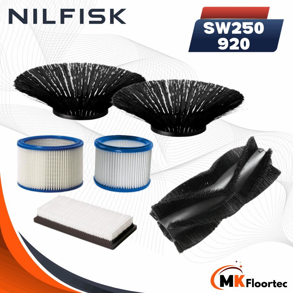 Nilfisk SW250 920 sweeper included attachments & accessories