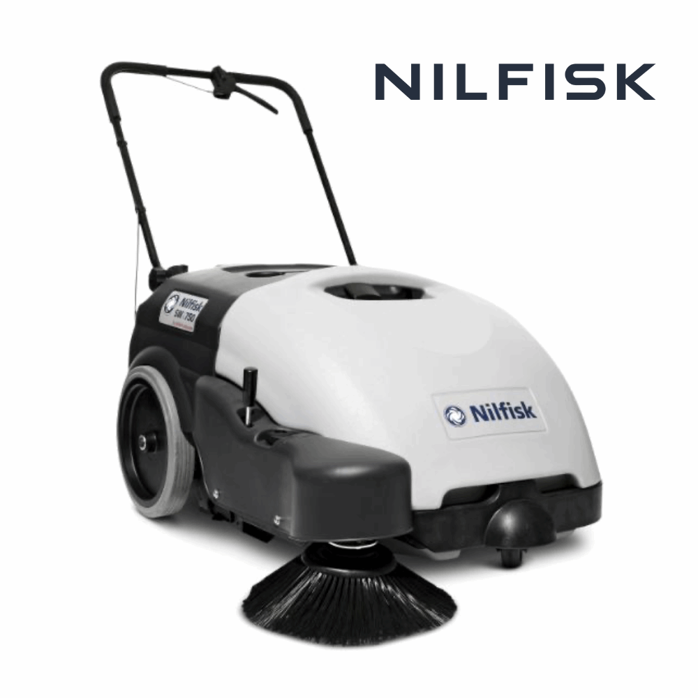 Nilfisk SW750 battery powered floor sweeper CM908 4701 010-02