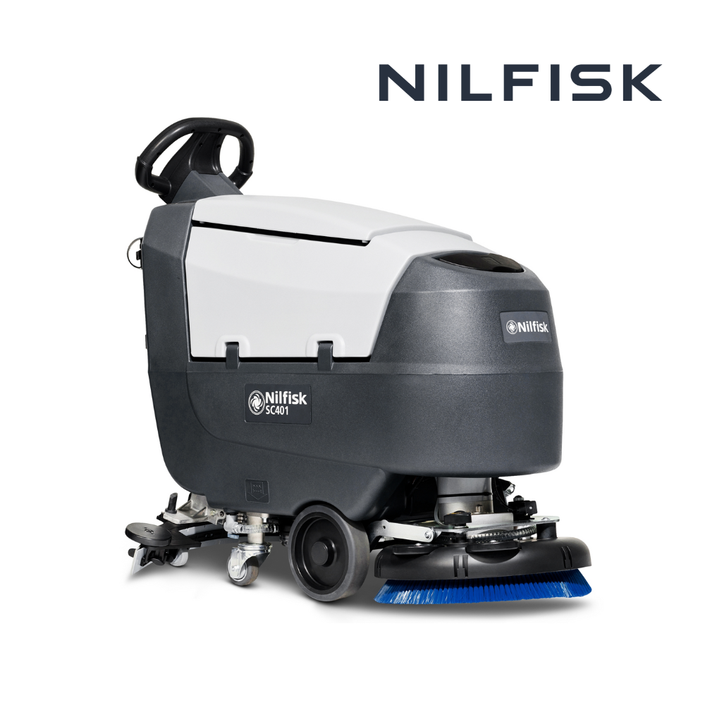 Nilfisk SC401 battery operated scrubber dryer floor cleaning machine