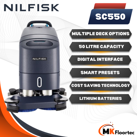 Nilfisk SC550 scrubber dryer floor cleaning machine specification