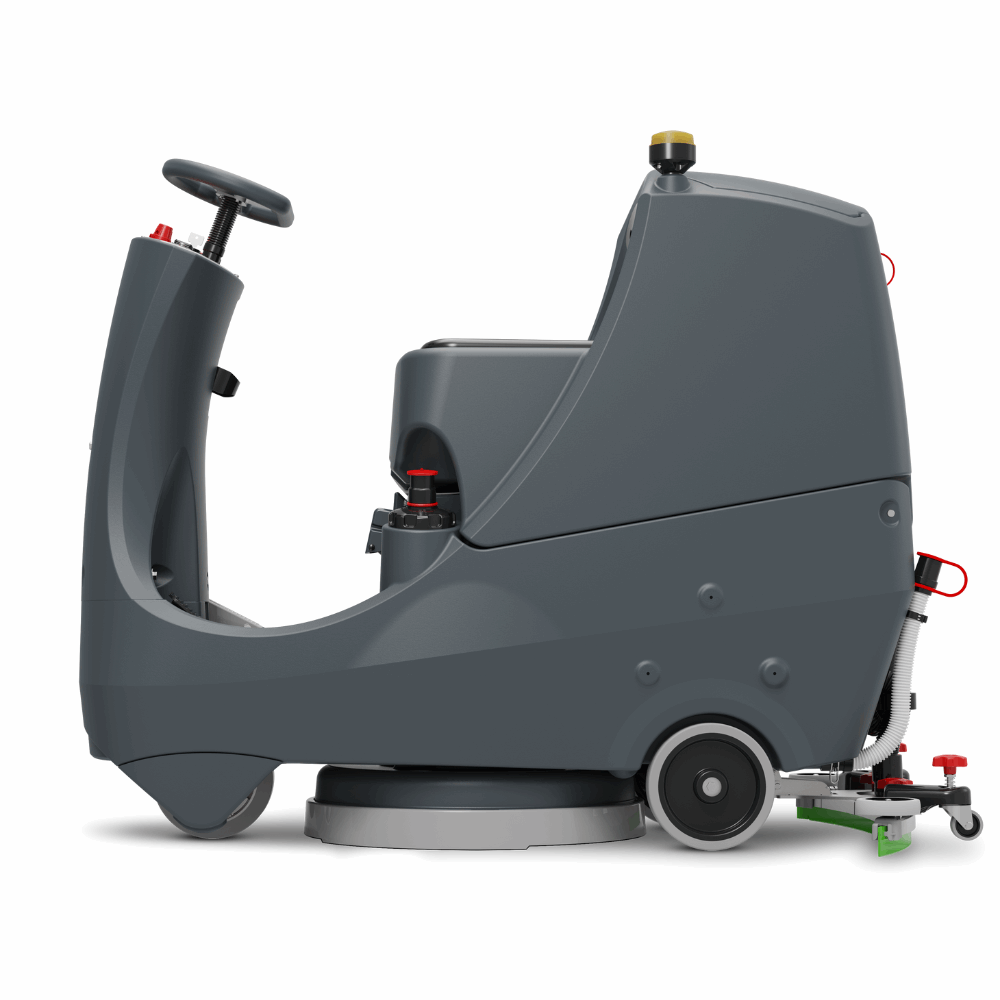 Numatic CRL8055 ride on scrubber dryer for industrial floor cleaning