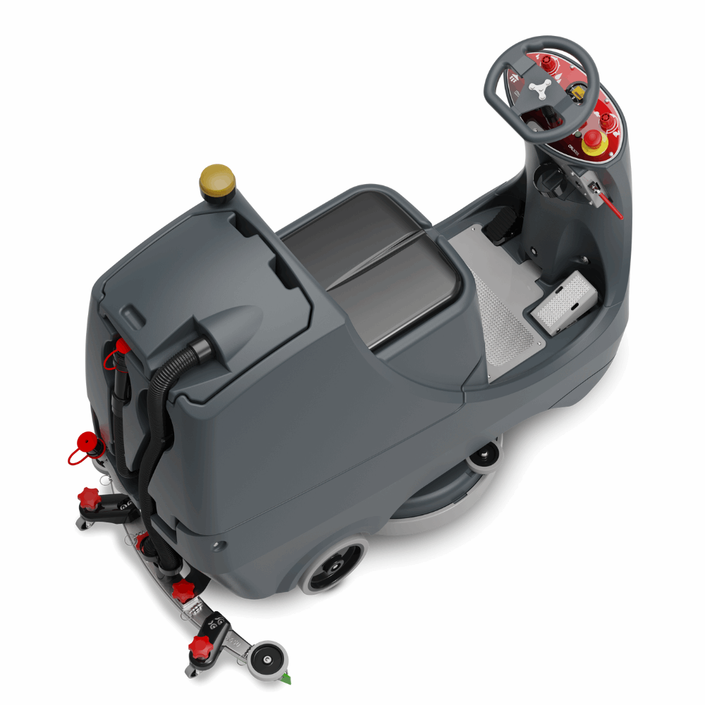 Numatic CRL8055 ride on floor scrubber dryer with 550mm 20-inch scrubbing width