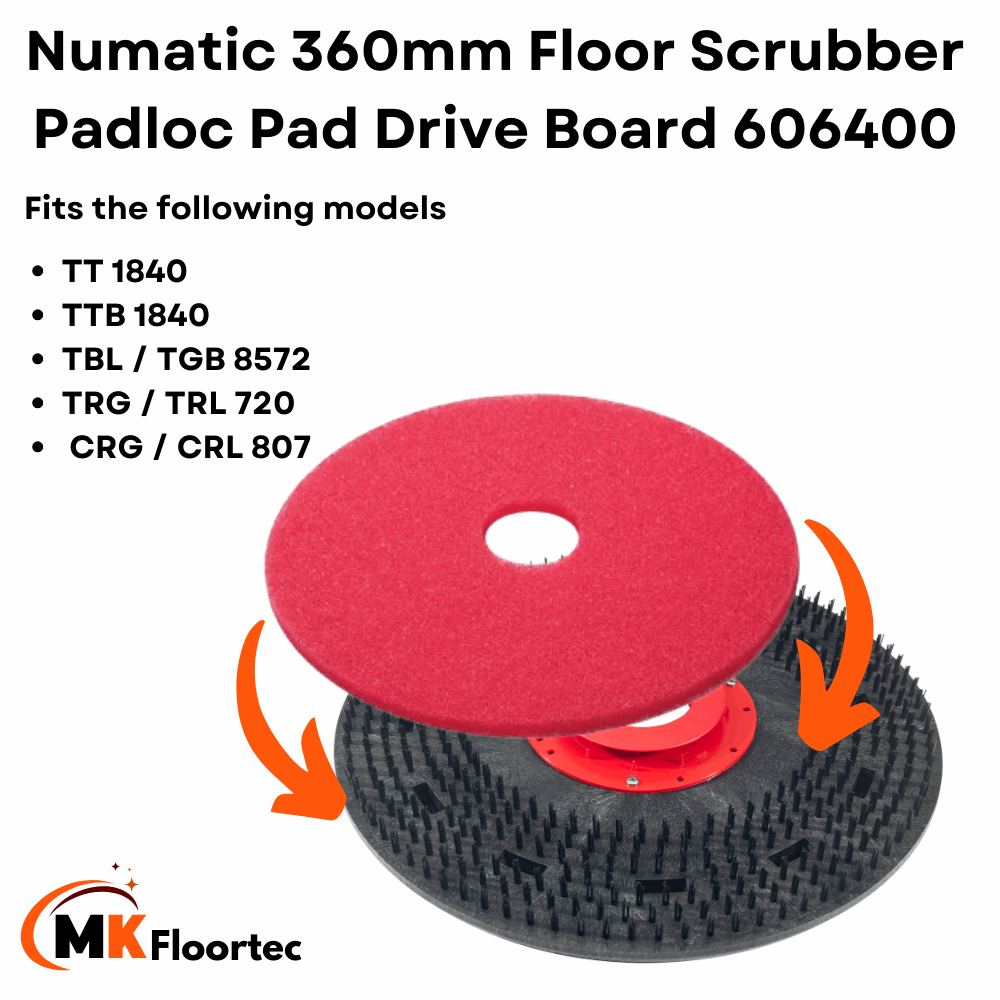 Numatic TT 1840 360mm cleaning pad holder drive board for scrubber dryer machines 606400
