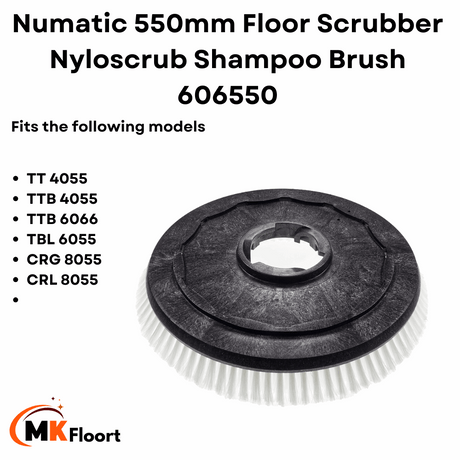 Numatic TT4055 20-inch nyloscrub floor scrubber machine soft shampoo brush 606550 550mm