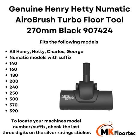 numatic Henry hoover airbrush turbo brush floor tool 907424
