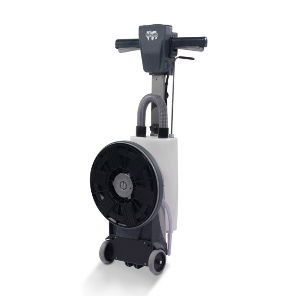 Numatic NLL332 LoLine NuSpeed Rotary Floor Scrubbing Machine, featuring a compact design for efficient cleaning and storage.