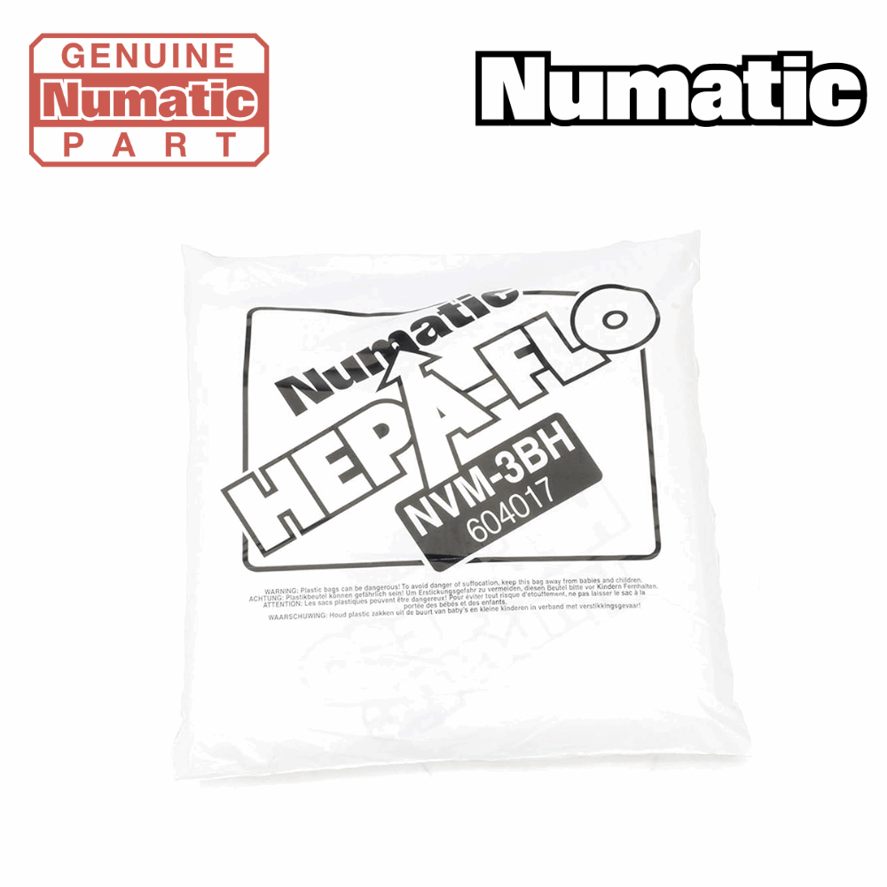 Genuine Numatic NVM-3BH HepaFlo vacuum cleaner dust bags, 10-pack, compatible with 570 and 500 models.