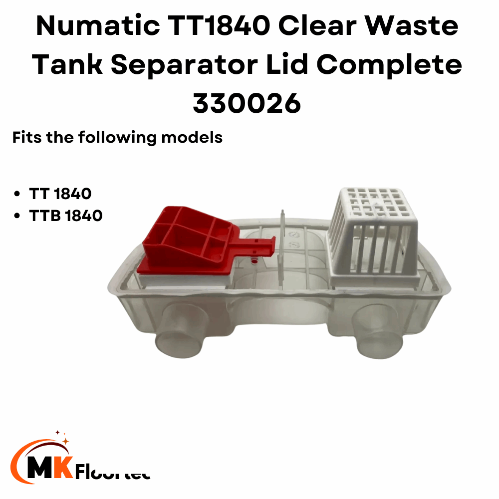 Numatic 330026 waste tank lid separator assembly, complete with seals and filters, for use with TT 1840 and TTB 1840 scrubber dryers.