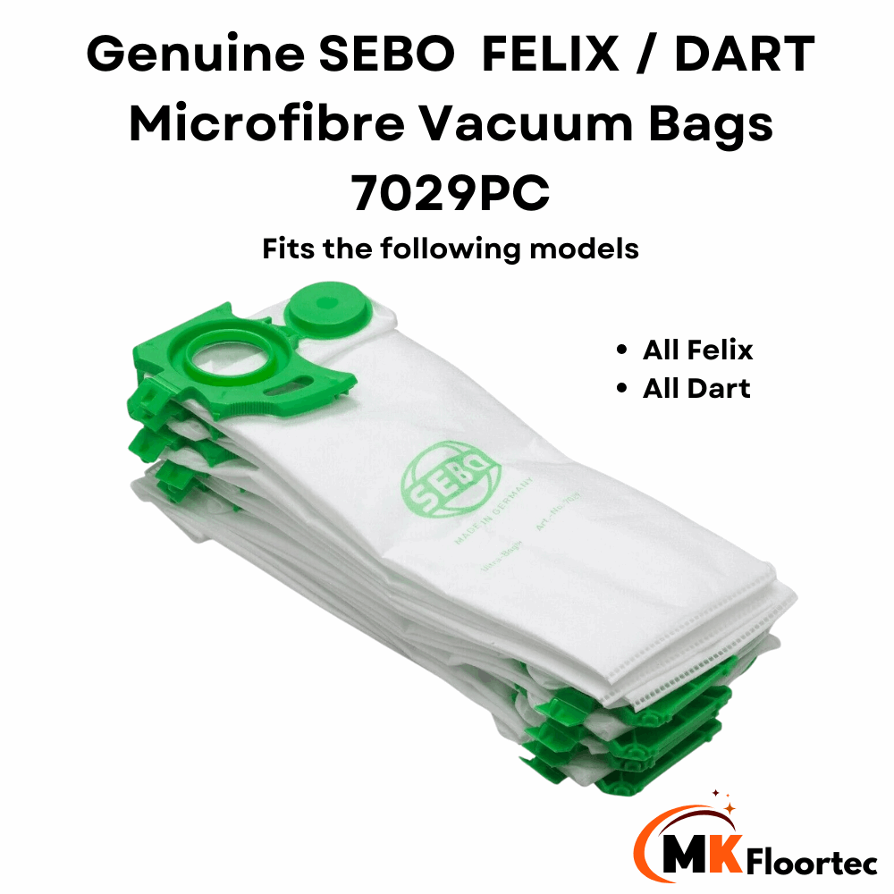 sebo felix dart vacuum cleaner microfibre dust bags 7029pc