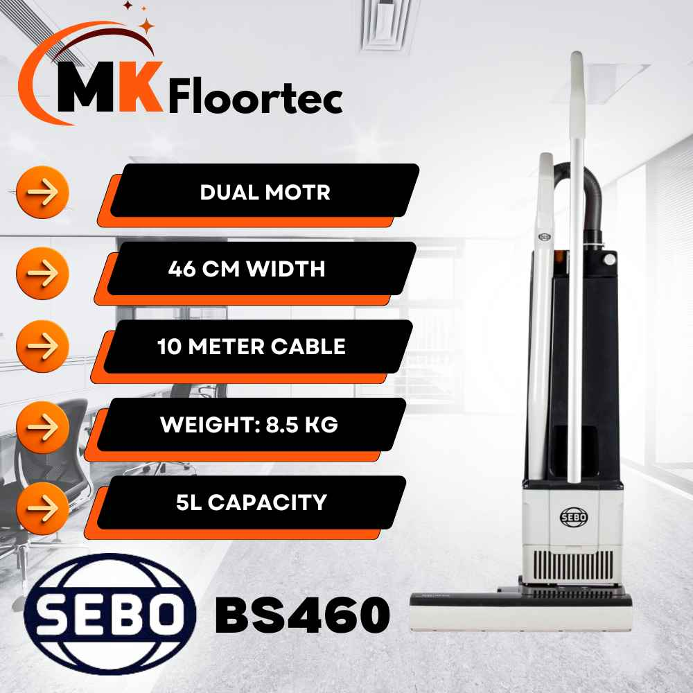 SEBO BS460 Upright Vacuum Cleaner - Commercial Grade 91090GB