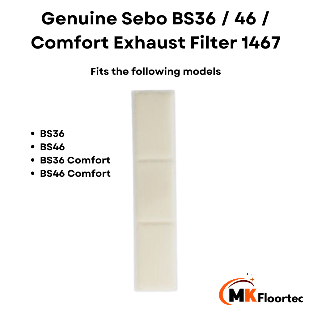 sebo bs36 comfort bs46 comfort vacuum cleaner side exhaust filter 1467
