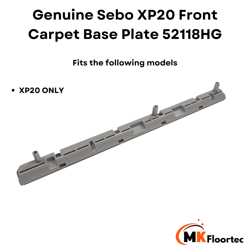 Sebo XP20 Front Carpet Base Plate Chrome 52118HG - M.K. Floortec Services Ltd