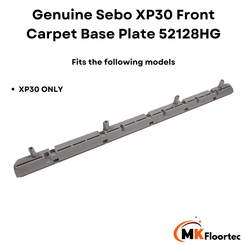 Sebo XP30 Front Carpet Base Plate Chrome 52128HG - M.K. Floortec Services Ltd