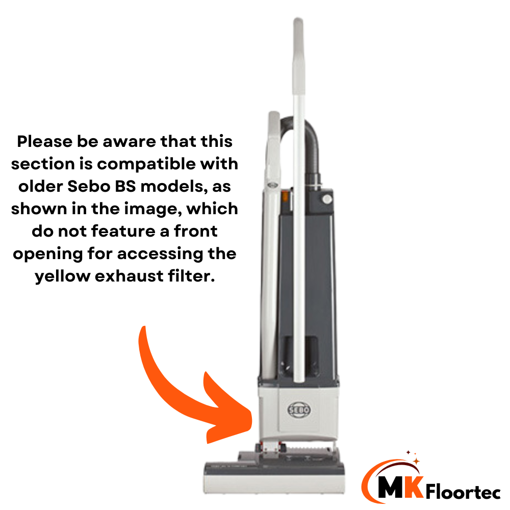 Sebo vacuum motor housing bucket, part number 1967SE, for BS36, BS46, and Comfort models, ensuring optimal performance.