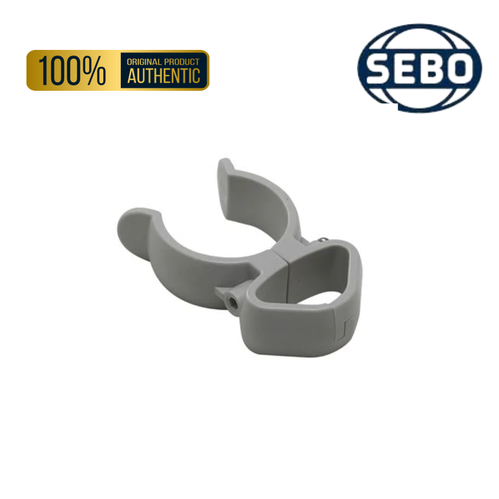 Sebo 1081 tool clamp for BS, Evolution, Dart, or Felix vacuums, facilitating easy storage of tools and attachments.