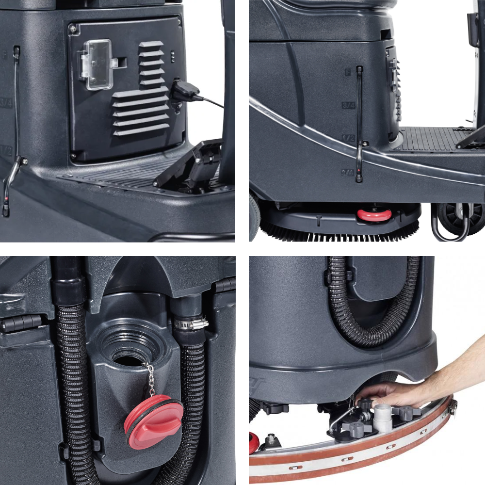 Viper AS530R Micro Ride On Battery Powered Scrubber Dryer - M.K. Floortec Services Ltd