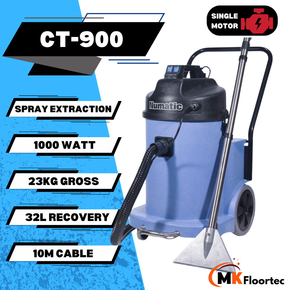 Numatic CT900 Industrial Carpet Extractor & Upholstery Cleaner Single Motor