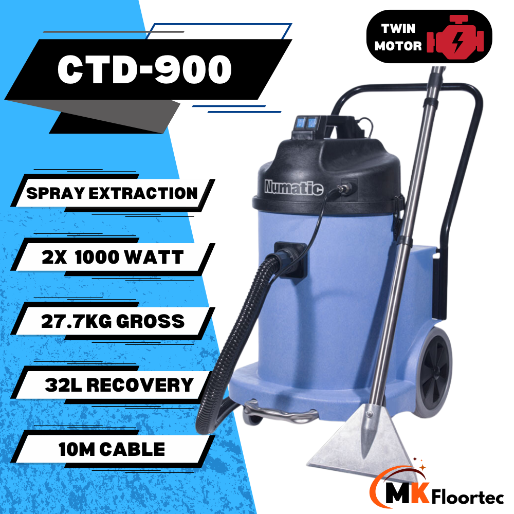 Numatic CTD900 Industrial Carpet Extractor & Upholstery Cleaner Twin Motor