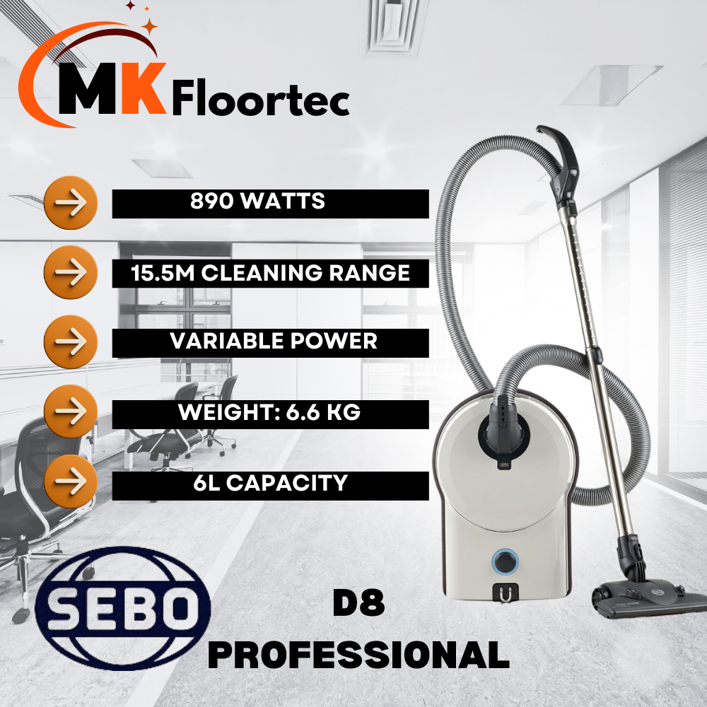 SEBO D8 Professional Commercial Cylinder Vacuum Cleaner 90990GB