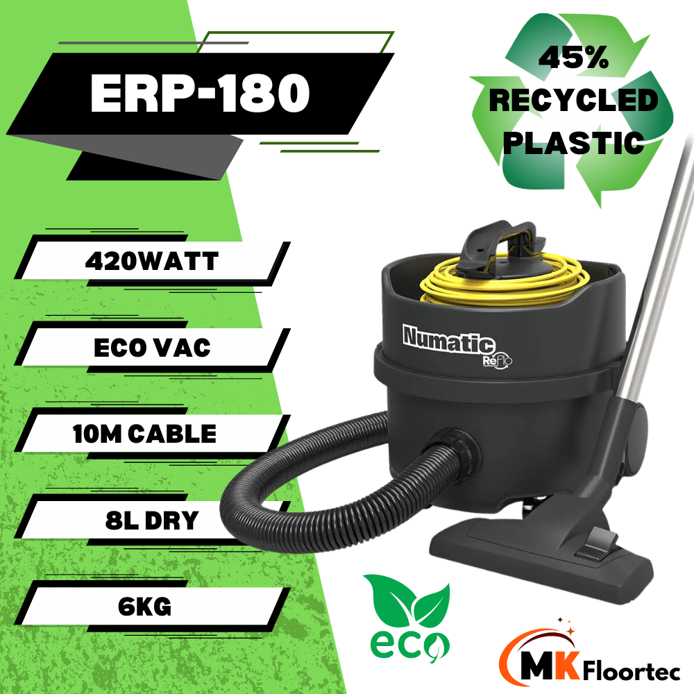 Numatic ERP180 Commercial Dry Vacuum Cleaner Eco Reflo Sustainable