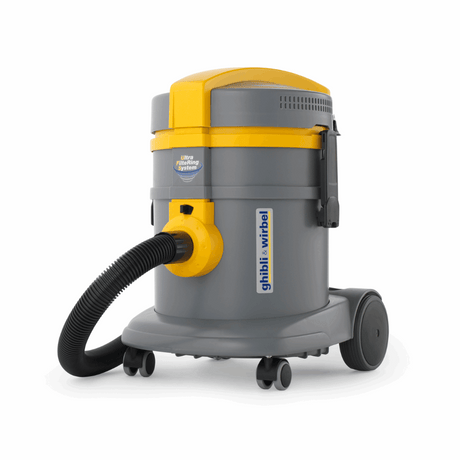 Ghibli & Wirbel Power WD 22 P vacuum cleaner featuring a 22-litre capacity and M-Class filter for efficient wet and dry use. 