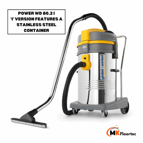 Ghibli & Wirbel Power WD 80.2 P Wet & Dry 80-Litre Professional Vacuum Cleaner - Twin Motor