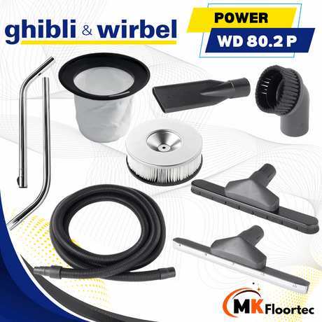 WD 80.2 vacuum features a heavy-duty tool set, perfect for contract cleaning, car valeting, and industrial environments. 