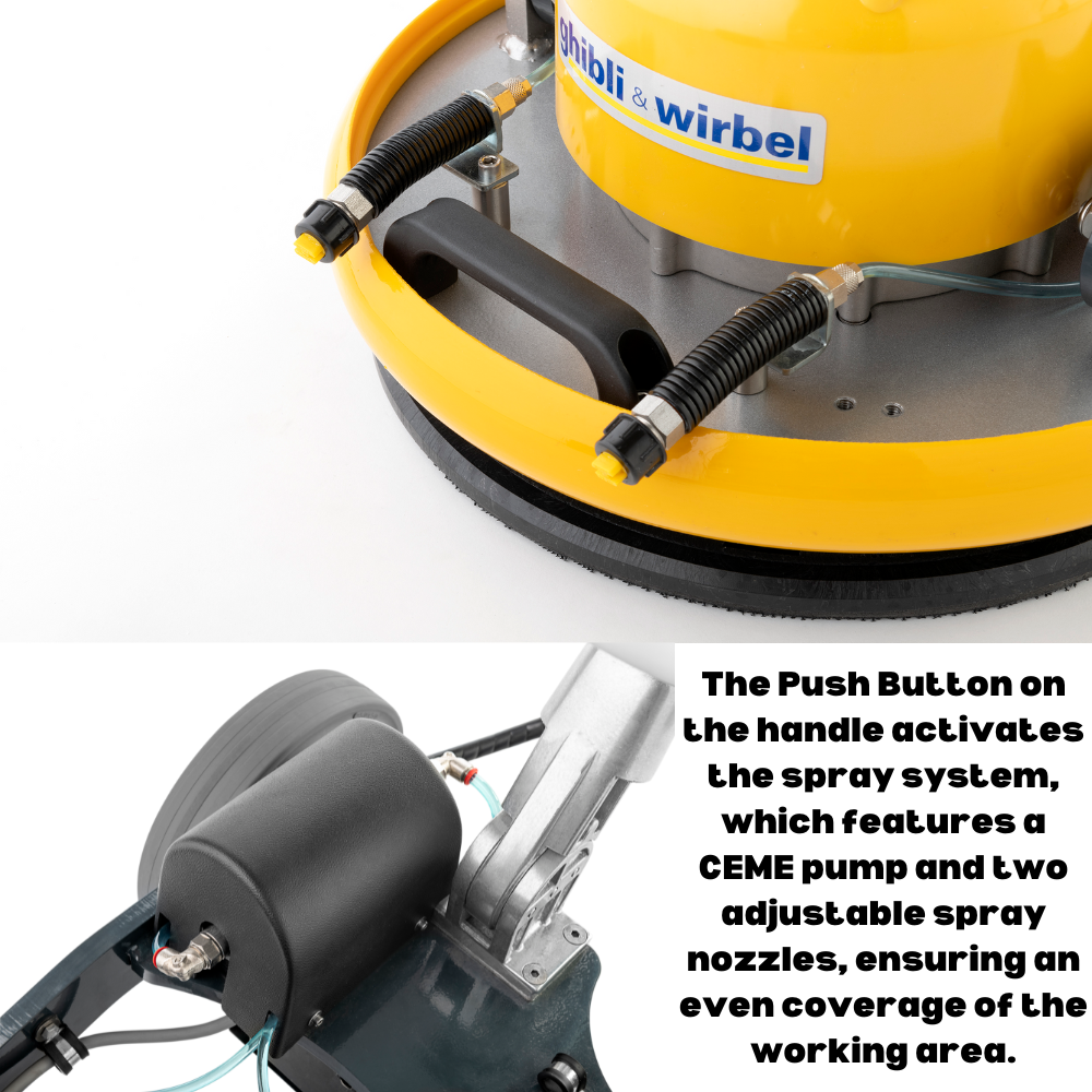 Ghibli & Wirbel 0 143 Spray Single Disc Orbital Rotary Hard Floor & Carpet Cleaning Machine