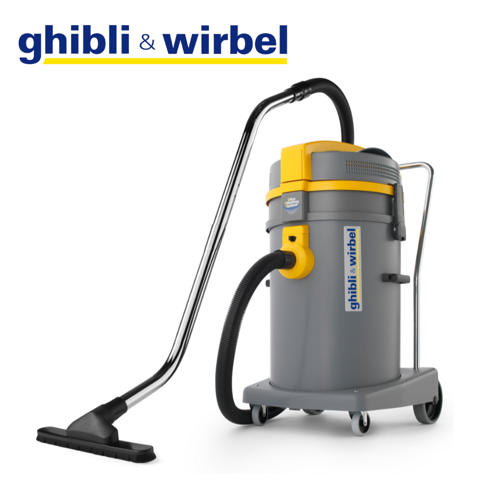 Large-capacity wet and dry vacuum cleaner with an 80-litre container and dual 1100 Watt motors for versatile cleaning tasks.