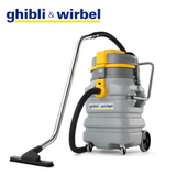 Ghibli & Wirbel POWER WD 90.2 PD SP: a powerful vacuum with a 90L container, dual motors, and multiple nozzles for effective cleaning.