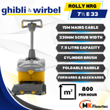 Ghibli & Wirbel ROLLY NRG7½ E 33 walk-behind scrubber dryer floor cleaning machine specification