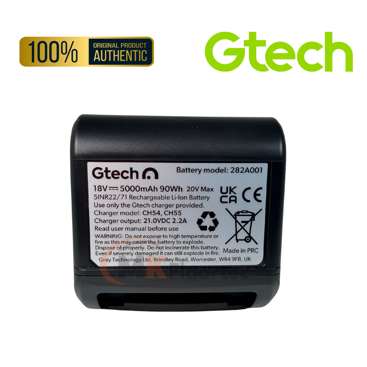 Gtech Dirt Monster 18V Battery Pack 282A001 for DM02 Commercial Vacuum