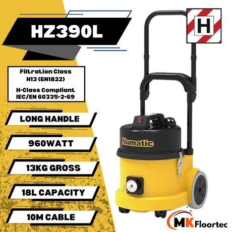 Numatic HZ390L H Class Hazardous Dust Vacuum Cleaner 240 Volt