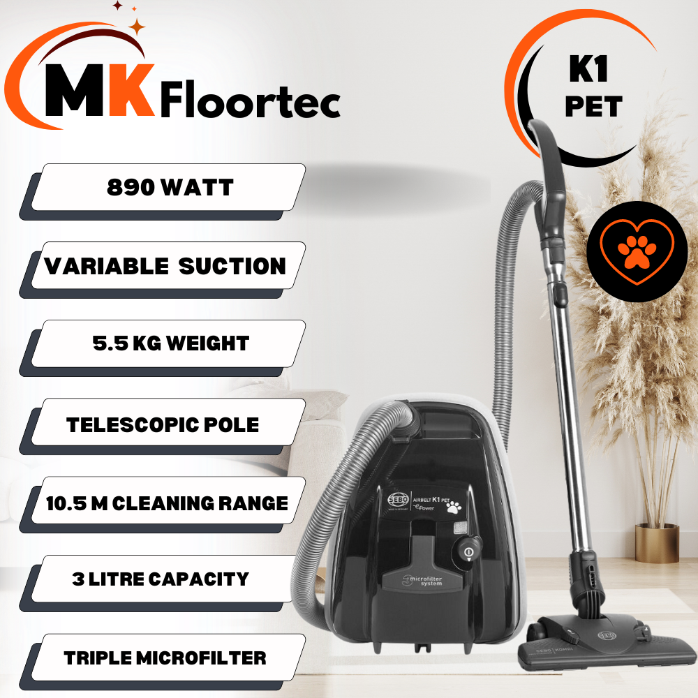 SEBO AIRBELT K1 Pet ePower Black Cylinder Vacuum Cleaner 92660GB