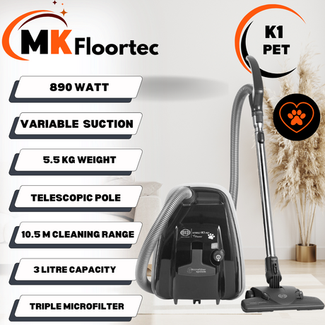 SEBO AIRBELT K1 Pet ePower Black Cylinder Vacuum Cleaner 92660GB