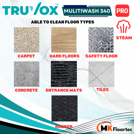 Truvox Multiwash Pro STEAM 340 Floor Scrubber Dryer