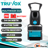 Truvox Multiwash Pro 340 Battery Floor Scrubber Dryer Cordless