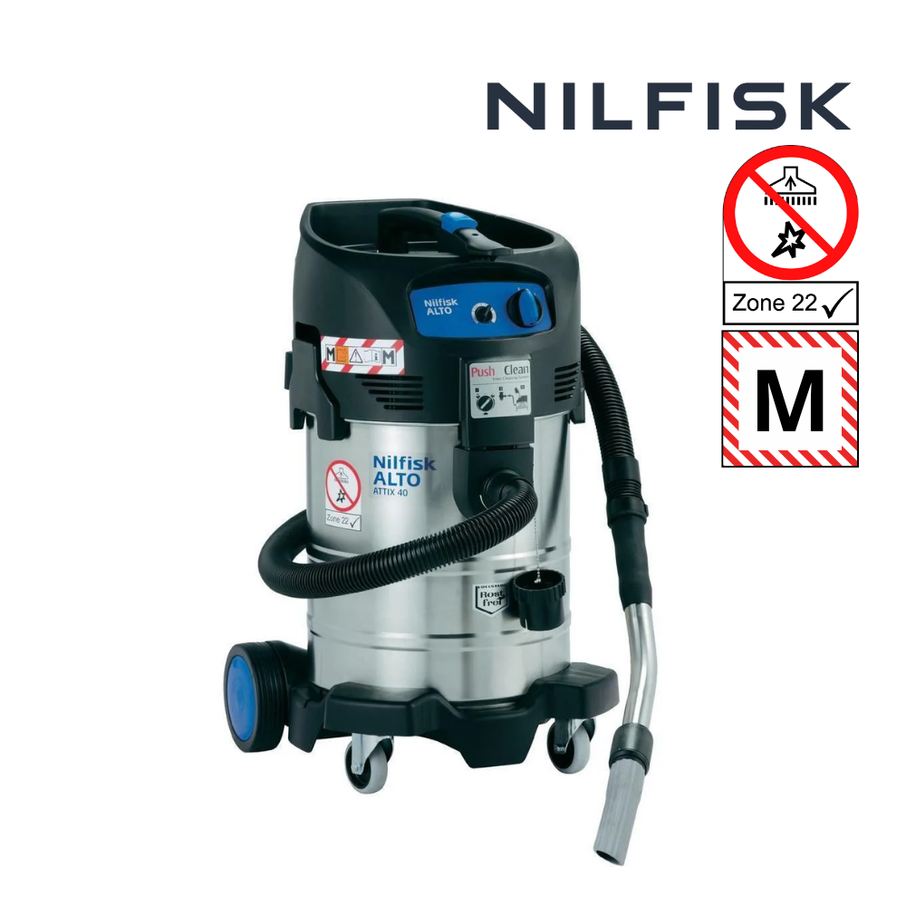 Nilfisk ATTIX 40-0M PC ATEX Type 22 & M-Class Vacuum cleaner 240 Volt - 107400410