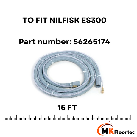 Nilfisk ES300 UK Industrial Walk Behind Carpet Cleaner Extractor 15ft Hose Assembly 56265174