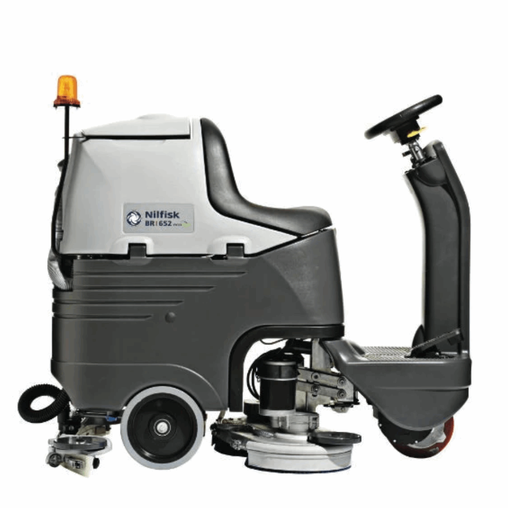 Nilfisk BR652 large ride on floor cleaning scrubber dryer machine