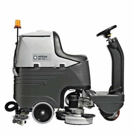 Nilfisk BR652 large ride on floor cleaning scrubber dryer machine
