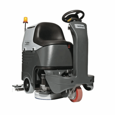 Nilfisk BR652 ride-on battery powered scrubber dryer floor cleaning machine