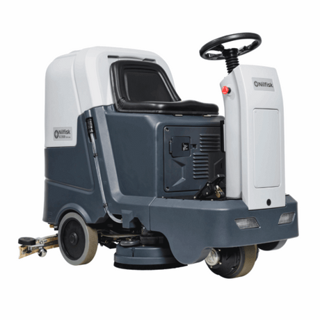 Nilfisk SC3500 ride-on scrubber dryer battery powered floor cleaning machine