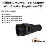 Nilfisk 107409977 Tool Adaptor With Suction Regulation D32
