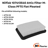 Nilfisk 107413540 Attix Filter M-Class PFTE Flat Pleated