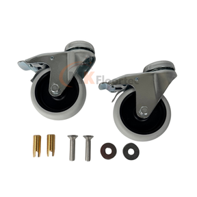 Nilfisk 107417120 Front Castor Wheel D75 Set with Brake (2 Pcs) for ATTIX 33, 44