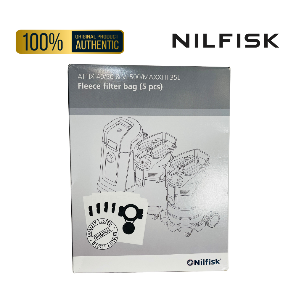Nilfisk 107419592 ATTIX 40/50 Vacuum Cleaner Fleece Filter Bags
