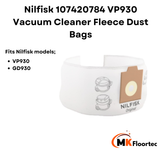 Nilfisk 107420784 VP930 Vacuum Cleaner Fleece Dust Bags