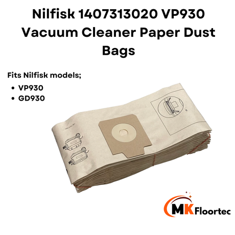 Nilfisk 1407313020 VP930 Vacuum Cleaner Paper Dust Bags