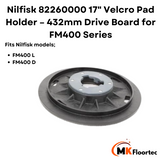 Nilfisk 82260000 17" Velcro Pad Holder – 432mm Drive Board for FM400 Series